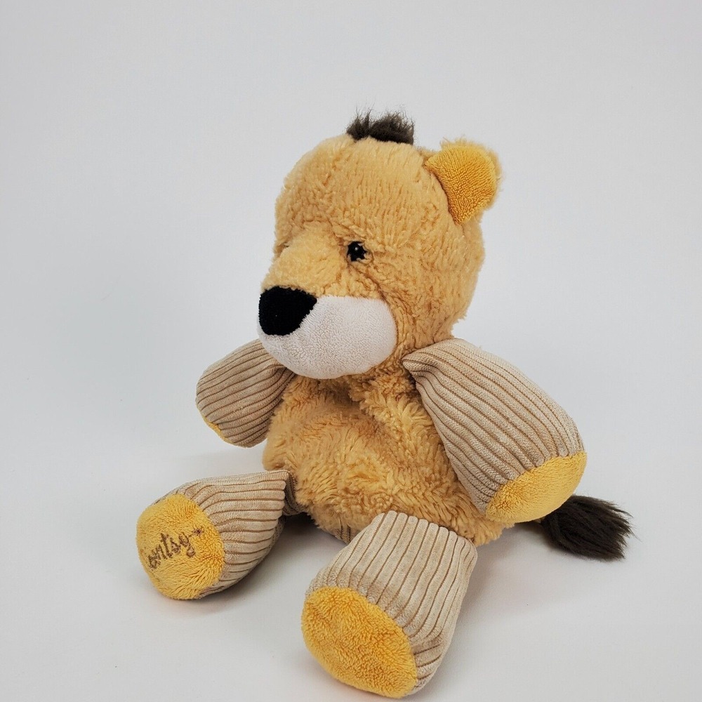 Scentsy Buddy Lenny the Lion‎ Plush Stuffed Animal Tan Corduroy Scent Pak Pocket